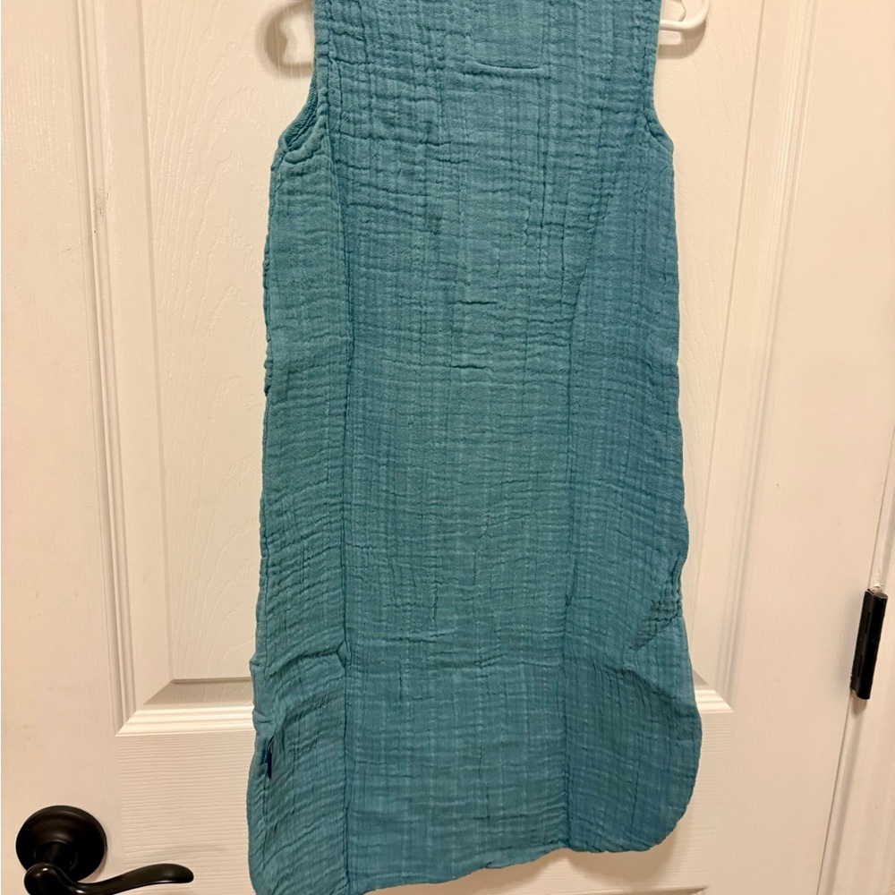 Uni Organics Baby Pajamas Sleep Sack - Teal - Picture 2 of 4